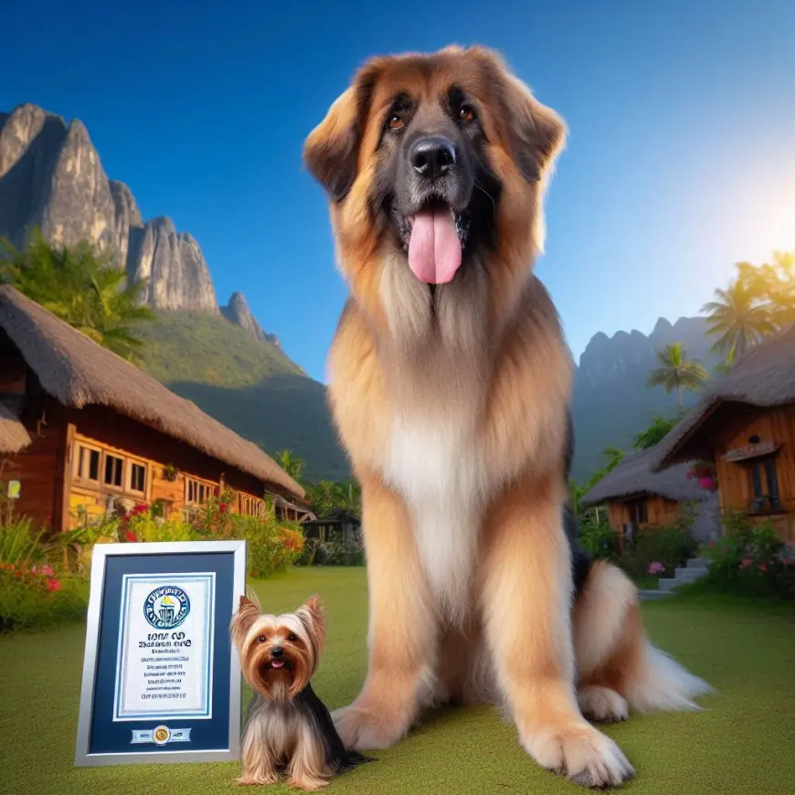 Tallest and Smallest Dogs Meet to Celebrate 70 Years of Guinness World Records