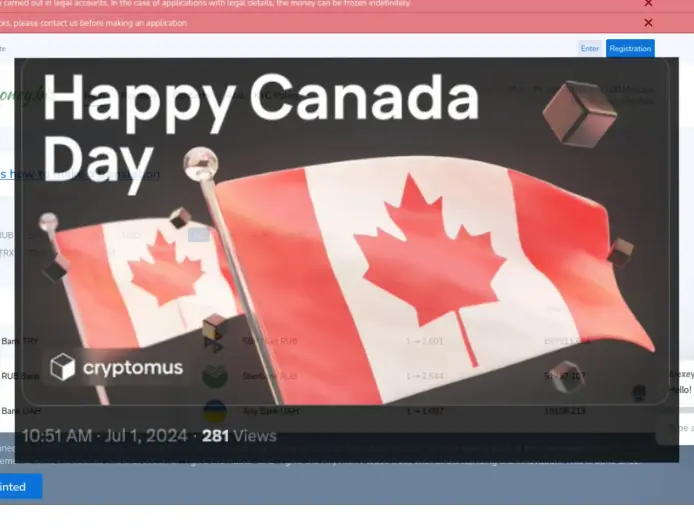 Canada Fines Cybercrime Friendly Cryptomus $176M