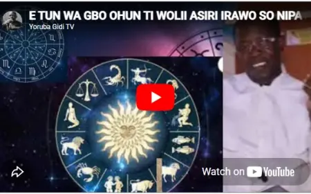 E TUN WA GBO OHUN TI WOLII ASIRI IRAWO SO NIPA AWON IRAWO OMI ATI AKOSEJAYE