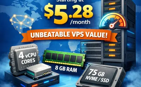 Cheap VPS $5.28/month: 4 vCPU Cores, 8 GB RAM, 75 GB Storage, Unlimited Traffic