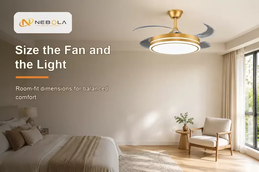 How I Choose the Right Ceiling Fan With Light Size for a Room