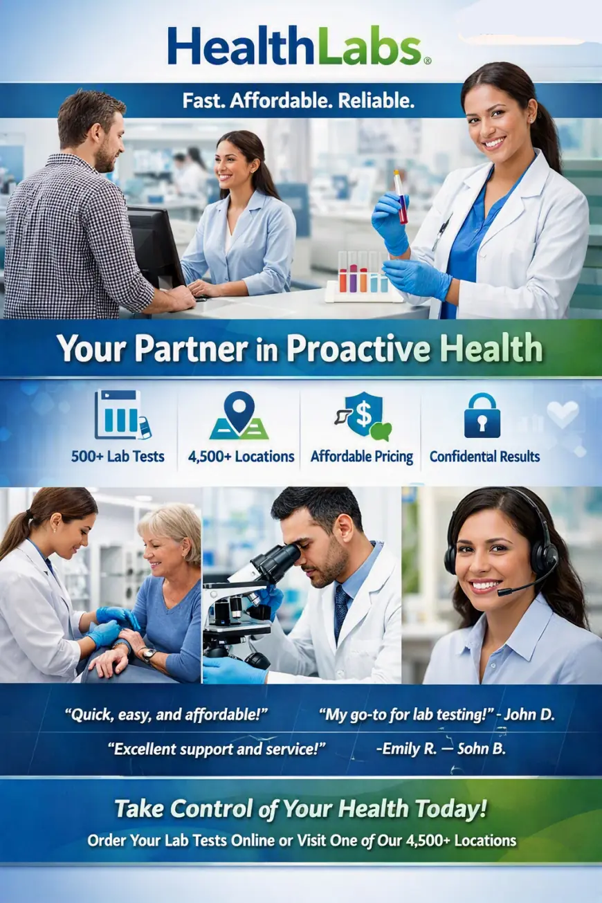 Order 500+ Lab Tests Online on HealthLabs — No Doctor or Insurance Needed