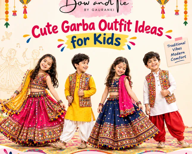 Cute Garba Outfit Ideas for Kids That Shine This Navratri | Bow And Ties